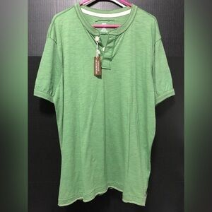 💫Baileys Point Green Short Sleeve Henley T-Shirt
